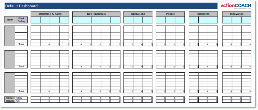 A simple spreadsheet