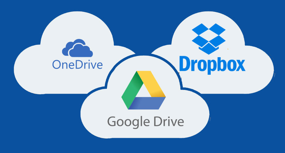 Google Drive, OneDrive, Dropbox